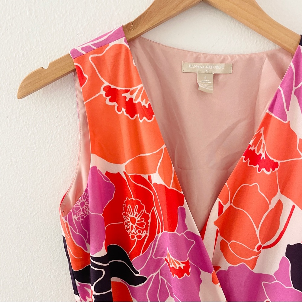 Floral Sleeveless Wrap Dress - Picture 4 of 5